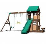 Complex de Joaca Lake-Wood din lemn de cedru - Centru din lemn cu Tobogan si Leagane 2 nivele Playset Backyard Discovery 